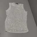 CHICME Womens Summer Sleeveless Ribbed Tank Tops Rhinestone Sparkly Basic Top Slim Fit Party Y2K Outfit, Size Large