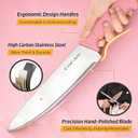 Knife Set, 6-Piece Kitchen Knife Set, German High Carbon Stainless Steel, Durable & Easy Clean Knife Block, Peach Pink