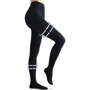 Beister Medical Compression Pantyhose for Women Men, Opaque Closed Toe 20-30mmHg Graduated Support Tights, Waist High Compression Leggings for Varicose Veins, Edema, Flight, DVT (Large, Black)