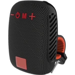 XUMIUZIY BT Speaker for Bike, BT Handlebar Speaker with FM Radio, Support Memory Card, Dual Pairing, Hands Call, Wire Less Speakers for Cycling, Hiking (Black)