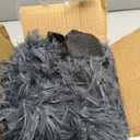 Bean Bag Cover (No Filler) Soft Faux Fur Stuffed Animal Bean Bag Storage, Fluffy Plush Bean Bag Chair Cover Washable, Comfy Bean Bag Covers for Adults Kids Teens (Dark Grey (Cover Only))