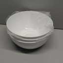 US Acrylic Vista White Plastic Salad and Serving 10-inch Bowls | set of 3 | Reusable, BPA-free, Made in the USA | 135 oz. capacity