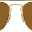 Ray-Ban RB3588 Square Sunglasses (Gold/Dark Brown Polarized)