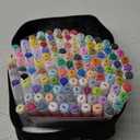 Caliart 121 Colors Artist Alcohol Based Markers Dual Tip Art Permanent Twin Sketch Markers Pens with Case for Adult Kids Coloring Drawing Sketching Card Making Illustration (Assorted)
