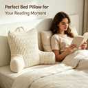 Neustern Reading Pillow for Bed, Backrest with Arms for Sitting Up Adults, Small
