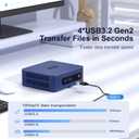 Beelink SER3 Mini PC AMD Ryzen 3 3200U (up to 3.5GHz), 16GB DDR4 2400MT/s 500GB PCIE3.0 SSD Mini Computer, Radeon Vega 3 Graphics,1000Mbps LAN, Dual HDMI 4K Display Windows 11 Pro Home-Office PC