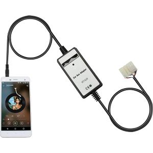 Aux Adapter, Car Stereo CD Changer AUX 3.5mm Interface Adapter for Toyota 5+7 Pin 1998-2002 Corolla,1998-2002 Land Cruiser,1998-2004 Avalon,1998-2003 Highlander,1998-2004 Camry