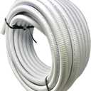 Sealproof 2" Dia Flexible PVC Pipe, Pool and Spa Hose Tubing, Made In USA, Schedule 40 2-Inch, 50 FT, White