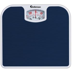 Adamson A21 Analog Scales for Body Weight - Up to 300 LB - New - Anti-Skid Rubber Surface + Large Numbers - Analog Bathroom Scale - Affordable - Durable with 20-Year Assurance - Blue
