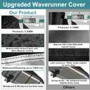 Jet Ski Cover, Durable 420D Jetski Covers 2 3 Seater Waterproof, UV Resistant Jetski Cover with 2 Air Vents, 4 Windproof Buckles, All Weather Universal Cover for Yamaha Seadoo (115"-120")