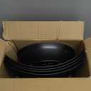 Riokko Garden Hose Holder Pot, Decorative Wicker Hose Holder, Water Hose Storage for Outside/Garage, Hose Box Fits 100-400 FT Hoses with 5 Drain Holes, Large Capacity & Assembly Required, Black