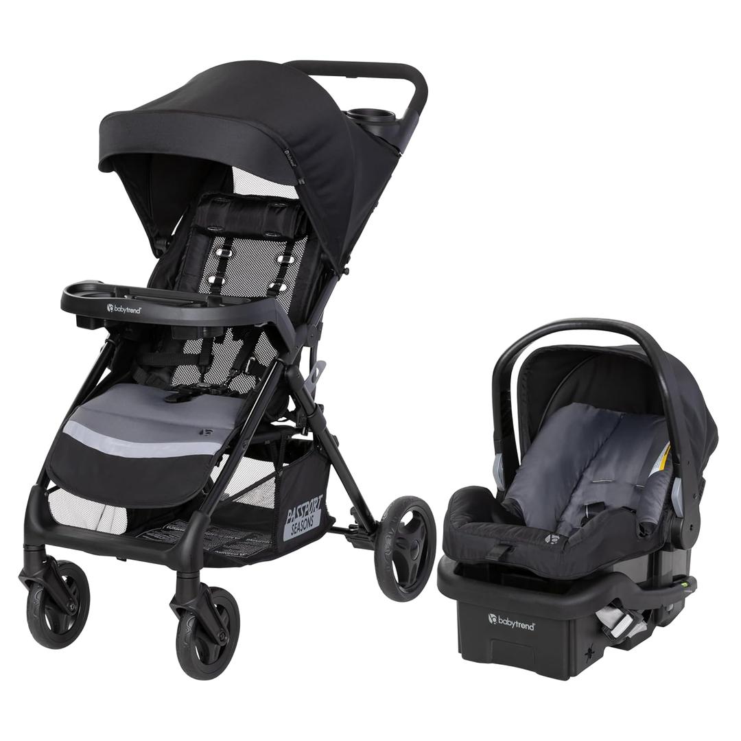 Baby Trend Passport Seasons Travel System with EZ-Lift Infant Car Seat, Journey Black