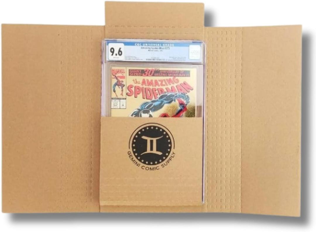 Gemini Wrap Mailer Comic Shipping Boxes - 35ct | Holds 15 Comics, 3 Graded Slabs, 10 Toploader Comics, 8 Magazines | Premium Customizable Gemini Mailers for Comic Books, Manga, Literature Mailers etc