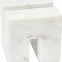 Creative Co-Op Contemporary Marble Cookbook Stand, White