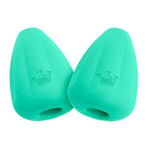 Chew King by Mammoth Premium Treat Dispensing Dog Toy, Durable Natural Rubber Chew Toy, Safety Air Vent, Interactive Enrichment Toy for Aggressive Chewers, Medium Pack of 2- Teal
