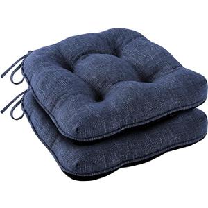 IPYNBAP Chair Cushions for Dining Chairs Set of 2, Kitchen Chair Cushions, Chair Pads with Ties and Non Slip Backing, Tufted Memory Foam Seat Cushion 2 Pack, 15.5" x 15.5" x 4"