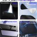 Car Windshield Sun Shade Comes with Storage Bag,Protecting The Rearview Mirror, Maximum UV Rays and Sun Heat ProtectionKeep Car Interior CoolUPF50+ (57"*31")