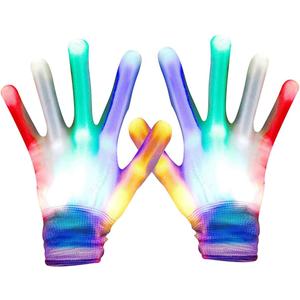 Toys for Teen Girls Boys, LED Flashing Gloves Gifts for Kids Halloween Costume Christmas Birthday Glow Party Favor (Large (Age 12+))