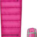 REDCAMP Kids Mummy Ultra Lightweight Sleeping Bag for Backpacking, Comfort for Warm Weather, with Compression Sack (Pink)