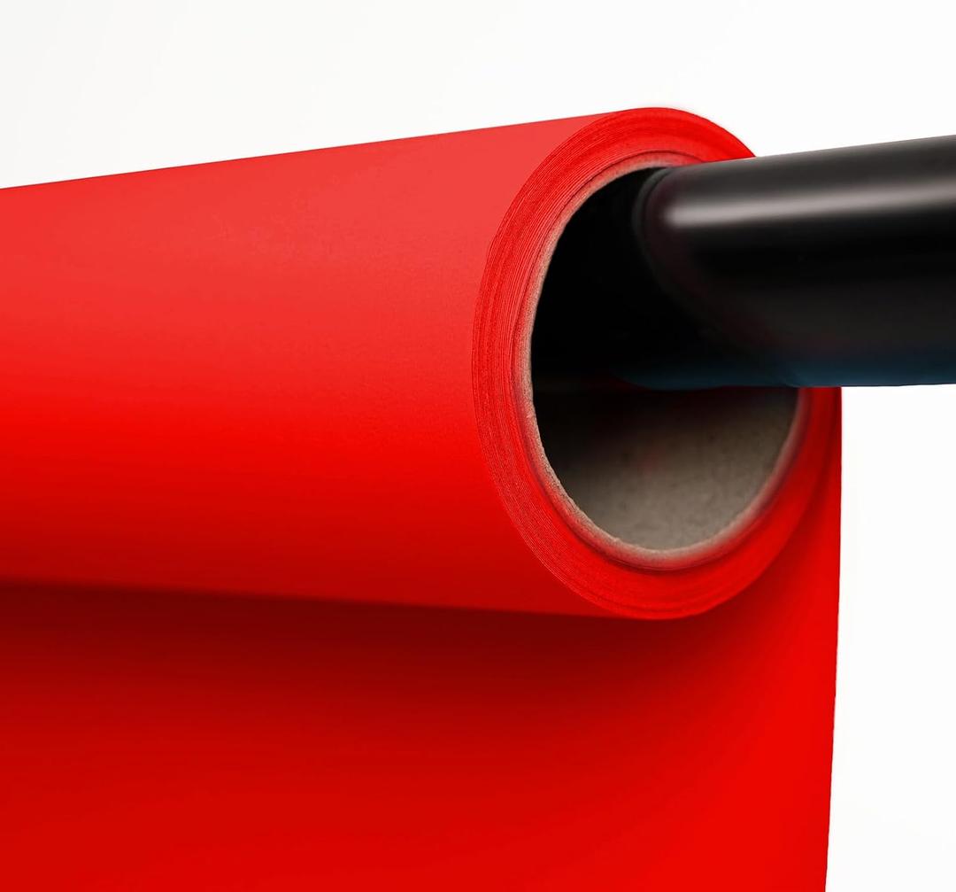 Kate Seamless Paper Backdrop Red Paper Backdrop Seamless Backdrop Paper Rolls (53''x16.4' Scarlet)