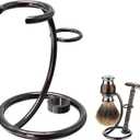 Linkidea Shower Shaving Brush Stand, Safety Razor Holder, Compatible with Vikings Blade Chieftain, Emperor Augustus Razor (Brushed Nickel)