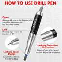 L'UGX Nail Drill, 35000RPM Professional Nail Efile with Cordless Motor, Portable Electric Nail File Machine for Acrylic, Gel Nails, Manicure Pedicure for Home Salon Use, Low Vibration, Blue