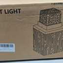8 Pack Solar Post Cap Lights, Outdoor Fence Solar Powered Cap with Crackle Glass Bulb and 4 Lighting Modes Waterproof Light for Deck Patio or Garden Decor, Fits 4x4 6x6 Wooden Posts