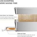 23.6"x15.7"x13.78" Stainless Steel Sifting Litter Box with Lid, XL Sifting Design for Pine Pellets, High Sides Metal Litter Box for Big Cats 7.9in Deep, Easy-to-Clean Removable Drawer Pan