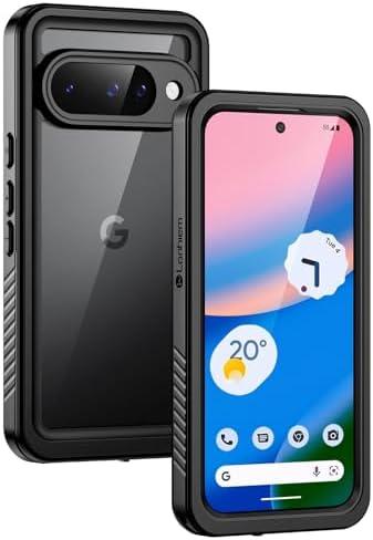 Lanhiem for Pixel 10 Case, IP68 Waterproof Dustproof Shockproof Case with Built-in Screen Protector, Full Body Sealed Protective Cover for Google Pixel 10 6.3 inch (2025) Black