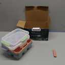 greenandlife 4 Pack Bento Lunch Box Set for Kids Adults, 5 Compartment Reusable Wheat Straw Meal Prep Food Storage Snack Containers, Microwave and Dishwasher Safe, INS