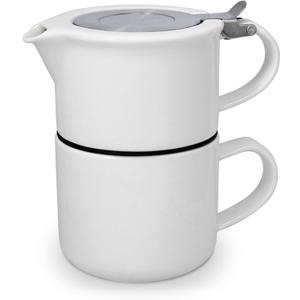 FORLIFE Tea for One with Infuser 14 ounces, White