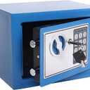 Yuanshikj Electronic Deluxe Digital Security Safe Box Key Keypad Lock Home Office Hotel Business Jewelry Gun Cash Use Storage money (BLUE)