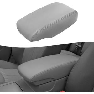 KBH Center Console Armrest Cover Replacement for Toyota Camry 2007 2008 2009 2010 2011, Vinyl Leather Arm Rest Covering Upholstery, Anti-Scratch, Gray (Leather Part Only)