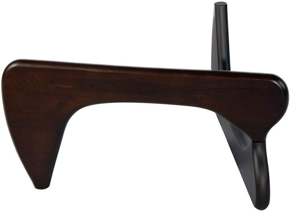 SHISEDECO Mid Century Modern Triangle Coffee Table Legs/Feet Only, Set of 2 Interlocking Center Solid Wood Base, for Living Room, Leisure Area, Patio, Study etc. (Dark Walnut)