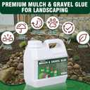 35 Ounce Mulch and Gravel Glue for Landscaping, Clear Gravel Binder, Strong Mulch Anchor Easily Holds Rubber, Stone, Pebble, Pea Gravel- Wide Coverage and Pet Safe