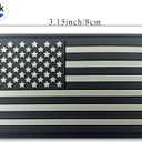 QQSD Black US American Flag Patch USA Tactical Military Patch - PVC Hook and Loop Fastener Patch, 2 Pack