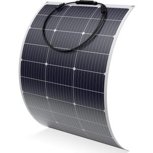 Solarapex 100watt Flexible Solar Panel -Lightweight Mono Solar with ETFE Coating, IP68 Waterproof, Fiberglass Protection for 12V Battery Charging in RV, Boat, Marine, Camping & Off-Grid(100W)