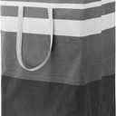 2 Pack Large Laundry Basket, Waterproof Freestanding Laundry Hamper with Long Handles Collapsible Clothes Hamper Durable Tall Laundry Bin, Clothes Hamper for Bedroom, Bathroom, Dorm