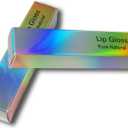 50 Pcs Lip Gloss Boxes,10.7x2.3x2.3 cm Silver Holographic Packaging Box, Kraft Paper Glossy Lipgloss Tube Wrapping Boxes