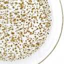 Red Pomegranate ISLA 7" Canape Plate Clear/Gold
