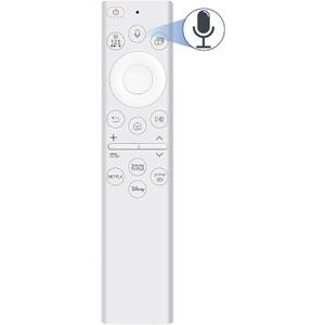 for Samsung Frame TV Remote, for 2018-2025 Samsung Remote Control for Smart TV with Voice Control. No Solarcell. (White)