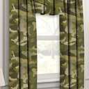 Dream Factory Geo Camo 3-Piece Camouflage Kids Bedroom Curtain Panel Set, Green, 63-Inch (42"W x 84"L (Pack of 3), Multi Color)