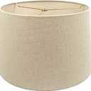 Hardback Drum Lampshade Spider Fitting Lamp Shade (Oatmeal, 12x14x10H)