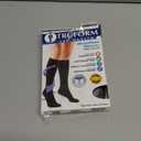 Truform 20-30 mmHg Compression Stockings for Men and Women, Knee High Length, Closed Toe, Black, (Large (1 Pair)