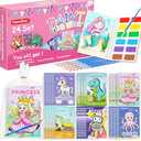 DreamCosy 24 Pack Paint with Water Coloring Books for Kids Ages 4-8, Mini Water Painting Set with Brush, Arts Crafts, Party Favors, Toy Gift Valentine Watercolor Book for School Home