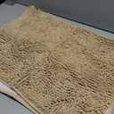 MudGuard Mat Dog Door Mat for Muddy Paws, Super Absorbent Microfiber, Non-Slip Indoor Mat, Quick Dry Chenille Mud Mat for Dogs & Entryway, Washable, Beige 24" x 36"