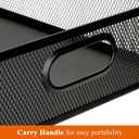 Elsjoy 2 Pack Desk Drawer Organizer Tray, Metal Mesh Desktop Storage Tray Office File Organizer with Handle, Portable Large Storage Basket for Office Supplies, Craft, Magazine, Paper
