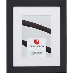 Craig Frames Essentials 24x30 Black Modern Picture Frame, Matted for 20x26 Photo