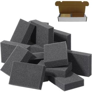 Card Dividers for Storage Boxes Trading Box Dividers Multifunction Card Sponge Shock Absorbing Sponge Suitable for Almost All Boxes to Fill Extra Space Security Black(40 Pcs)