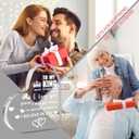 2 x Valentine Gifts for Men, Boyfriend or Husband  I Love You Heart Acrylic Paperweights for Him (3.9" x 3.9" x 0.6")